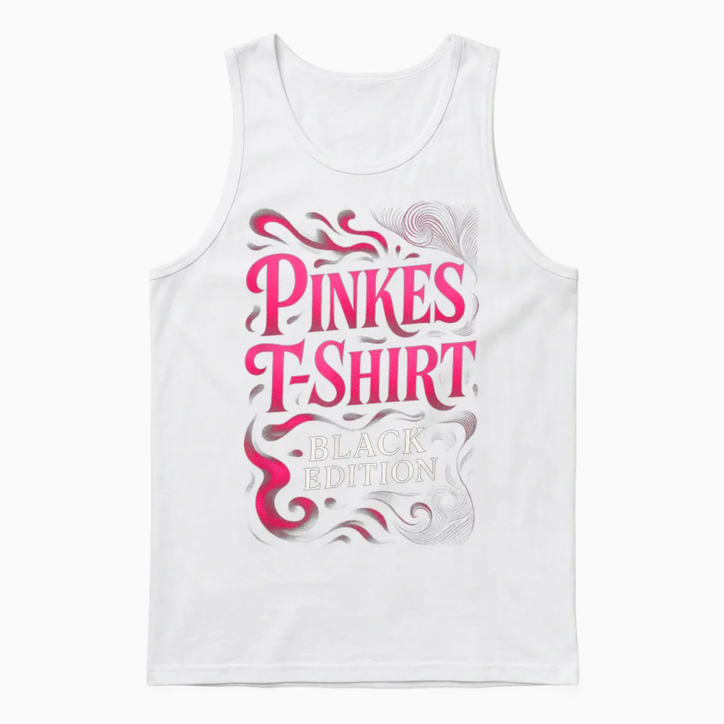Pink T-Shirt Black Edition - Sarcasm Humour Unisex Tank Top in White
