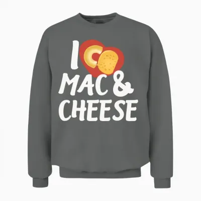 Mac N Cheese Mac and Cheese Macaroni Unisex Sweatshirt - Graphite Heather