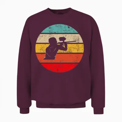 Paintball Retro Unisex Sweatshirt - Maroon