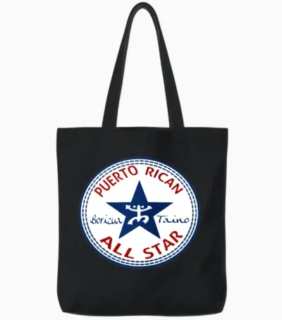 Puerto Rico Boricua Taino San Juan Puerto Rico T S Tote Bags - Black