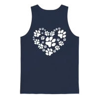 Paws Heart — Dog Lovers Unisex Tank Top - Navy – 1