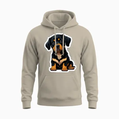 Cut Dog Unisex Hoodie - Sand