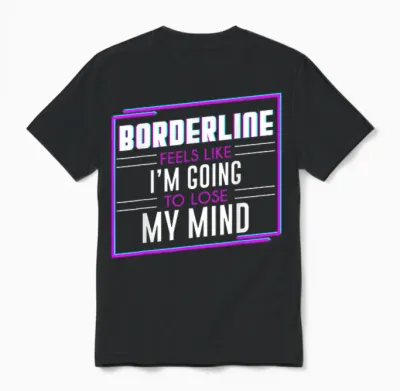 Lyriclyfe - Long-Sleeve T-Shirt - Borderline Unisex T-Shirt - Black