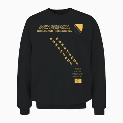 Bosnien Geschenke Ljiljan Sfrj Bosna Flagge Wappen Unisex Sweatshirt - Black