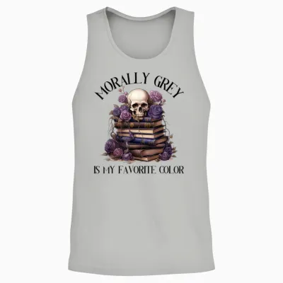 Spicy Fairy Tales Dark Romance Reader Moral Grey Books T-Shirt, Gray Unisex Tank Top - Ash