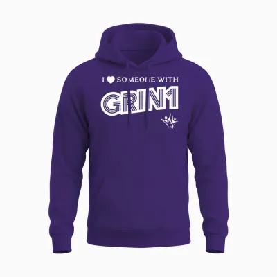 I Love Someone with Grin1 Unisex Hoodie - Purple