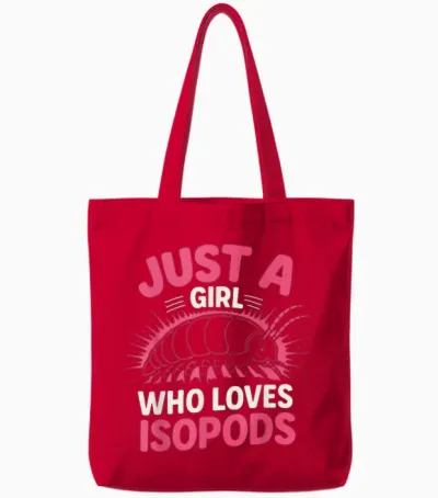 Nur Ein Mädchen, Das Asseln Liebt Tote Bags - Red