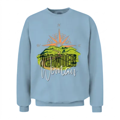 Wander Woman Hiking Unisex Sweatshirt - Light Blue