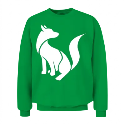 Fox Silhouette Kids Gift Lover Design 1 1 Unisex Sweatshirt - Irish Green