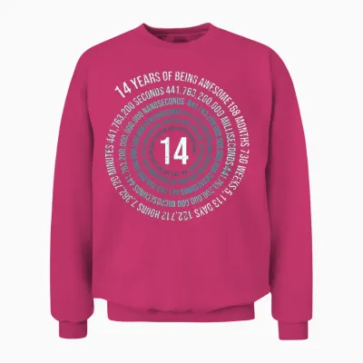 14 Jahre Geburtstag Helix 14 Jahr Jungen Mädchen Geburtstags Unisex Sweatshirt - Heliconia