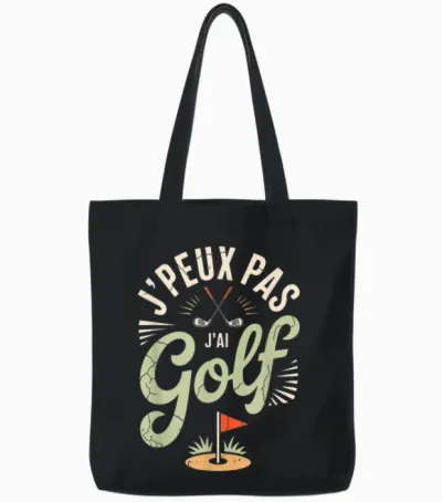 J'peux Pas J'ai Golf Tote Bags - Black