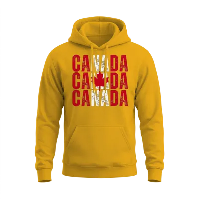 Canada Flag, Canadian Pride Unisex Hoodie - Gold