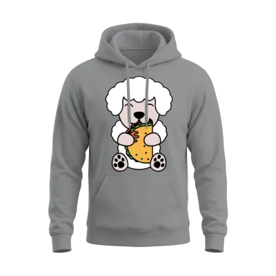 Poodle Taco Lover Unisex Hoodie - Sport Grey