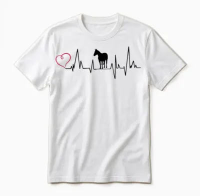Heartbeat Quarter Horse Unisex T-Shirt - White