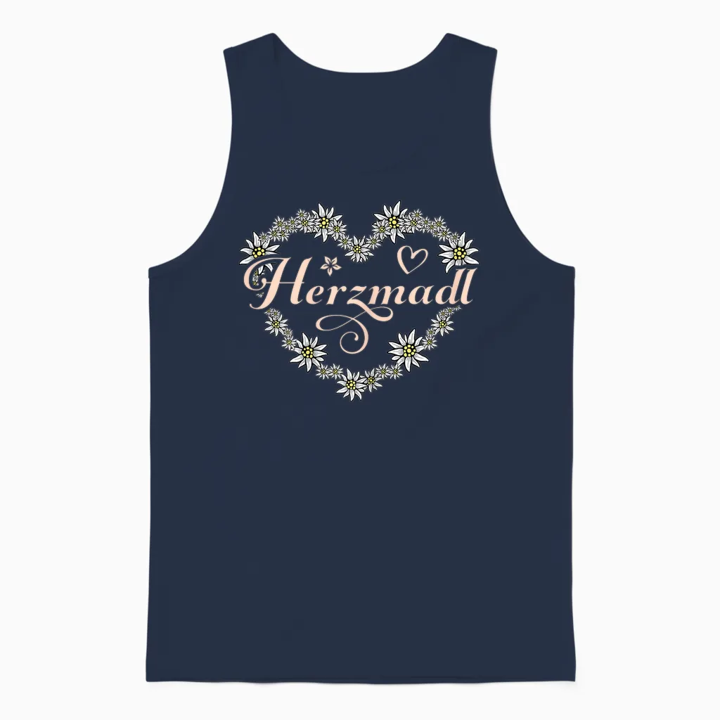 Trachten T-Shirt Damen Trachtenshirt Tracht Outfit Dirndl Unisex Tank Top in Navy
