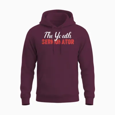 The Youth Sermonator Funny Youth Pastor Teen Unisex Hoodie - Maroon