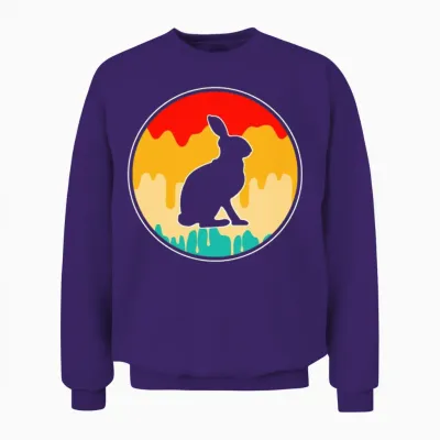 Rabbit Retro Unisex Sweatshirt - Purple