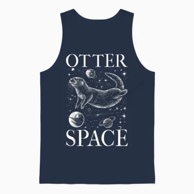 Otter Lover I'm from Otter Space Lustiges Sea Otter Wortspiel Unisex Tank Top - Navy