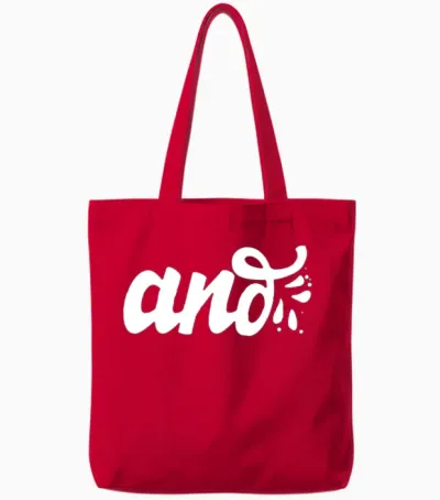 And Only Typography Funny Tote Bags - Red