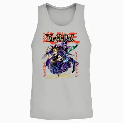 Yu-Gi-Oh! Duel Monsters Yugi and Dark Magician Duel Anime Unisex Tank Top - Ash