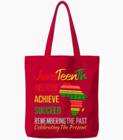 Juneteenth Is My Independence Day African 1865 Juneteenth Tote Bags - Red