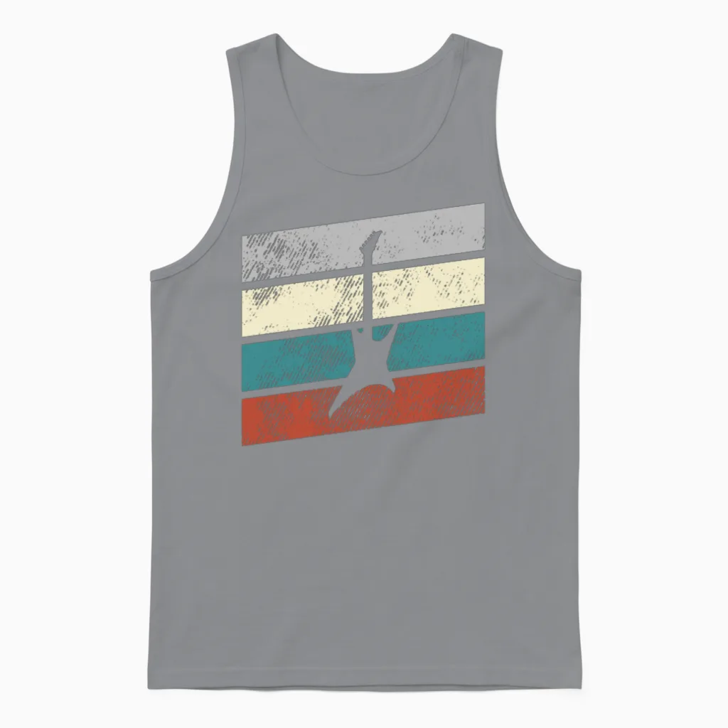 Rock Retro Unisex Tank Top in Sport Grey