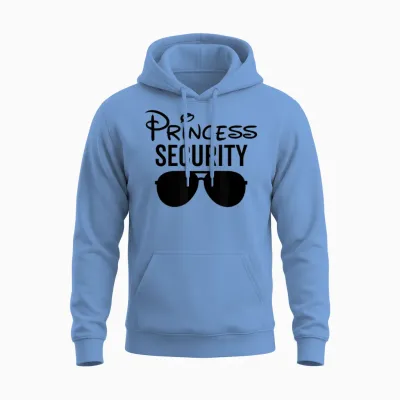 Princesse Sécurité Papa Copain Mari Grossesse Unisex Hoodie - Carolina Blue