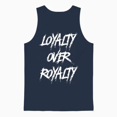 Loyalty Over Royalty Unisex Tank Top - Navy