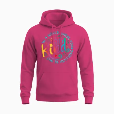 Be Kind Positive Quote Choose Kindness Floral Men Women Unisex Hoodie - Heliconia