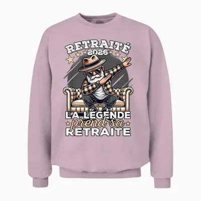 The Legend Retires 2026, Retired 2026 Man Unisex Sweatshirt - Light Pink