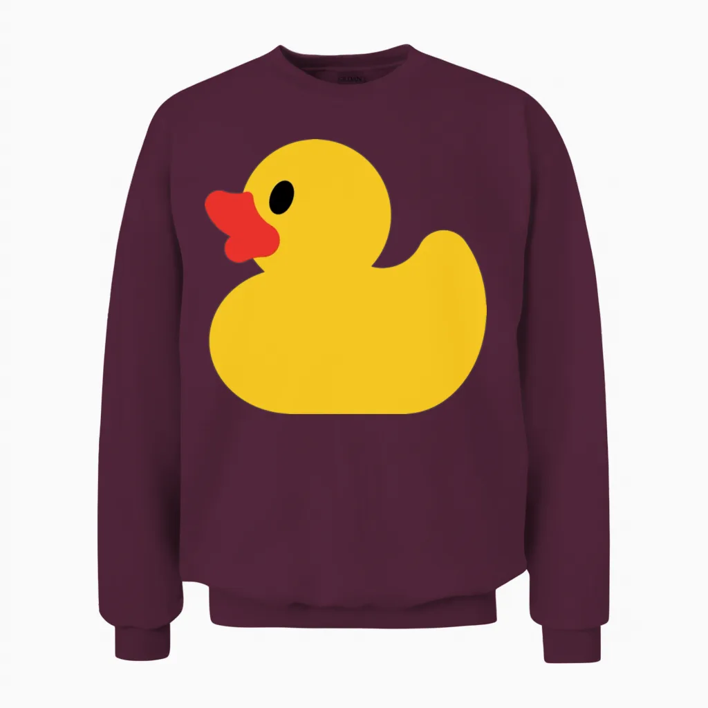 Rubber Duck Unisex Sweatshirt in Maroon