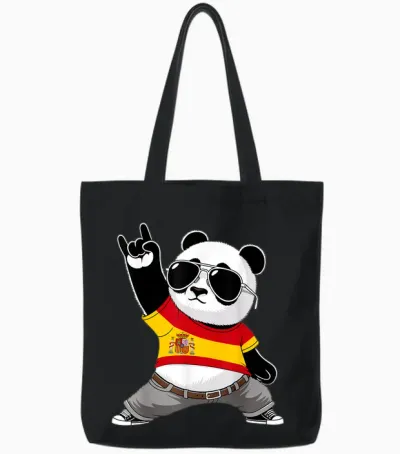 Spanische Flagge, Herren, Damen, Kinder, Spanien Tote Bags - Black