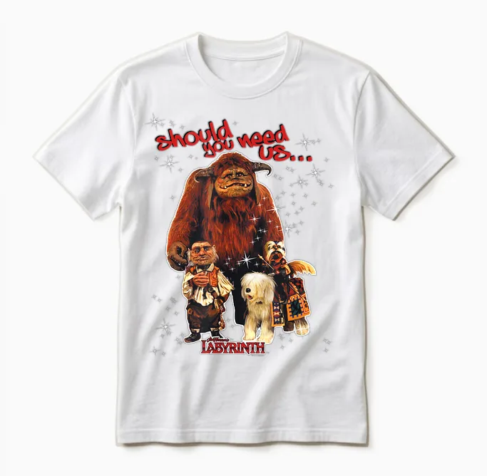 Labyrinth Should You Need Us Unisex T-Shirt in White
