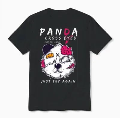 Panda for Black Unisex T-Shirt - Black