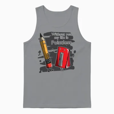 Womens Pencil Sharpener Pointless School Student Unisex Tank Top - Sport Grey