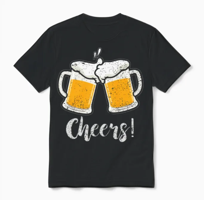 Cheers Unisex T-Shirt in Black