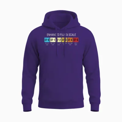 Storm Chasing Enhanced Fujita Scale Tornado Meteorologist Unisex Hoodie - Purple