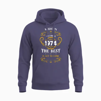 Made in January 1974 the Best Unisex Hoodie - Heather Sport Dark Navy