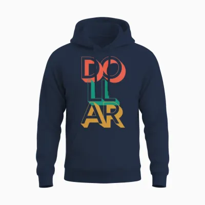 Retro Dollar Unisex Hoodie - Navy