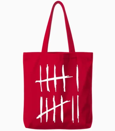 Six Seven 6 7 Tally Marks 67 Meme 6-7 Numbers Funny School Tote Bags - Red