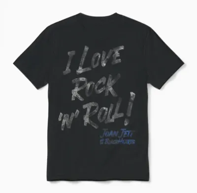 Joan Jett Et Les Blackhearts - J'adore Le Rock 'n' Roll Unisex T-Shirt - Black