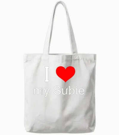 Funny I Love My Subie Tote Bags - White