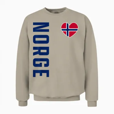 Norwegen Flagge Nordisches Kreuz Skandinavien Patriotisches Unisex Sweatshirt - Sand