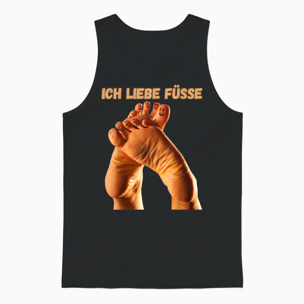 I Love Feet Cooles Design Für Fußliebhaber Oder Podologen Unisex Tank Top in Black