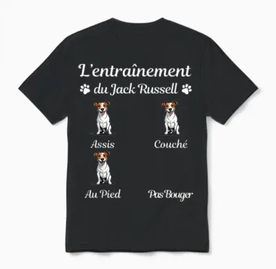 Jack Russell Funny Funny Gift Woman Man Jack Russell Unisex T-Shirt - Black