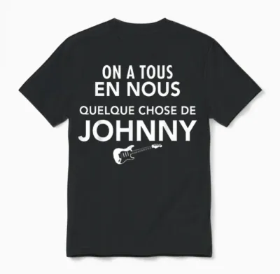 Something Johnny Guitar Rock Tribute French Idol Unisex T-Shirt - Black