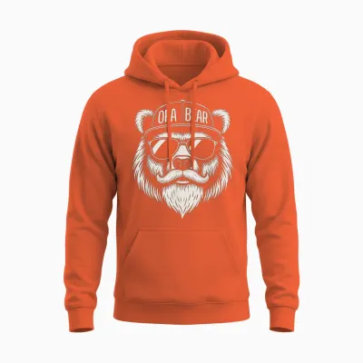 Herren Opa Bär – Lustiges Großvater Bär Unisex Hoodie - Orange