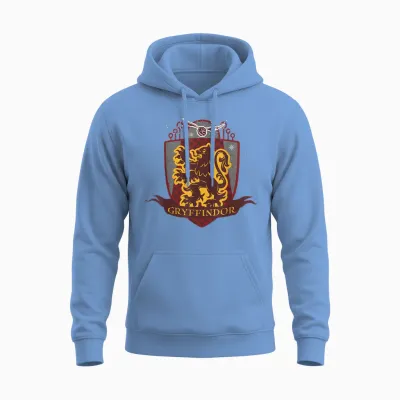 Harry Potter Gryffindor Quidditch Shield Unisex Hoodie - Carolina Blue