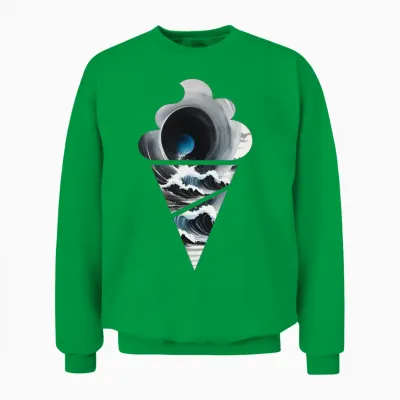 Ocean Wave Ice Cream Unisex Sweatshirt - Irish Green