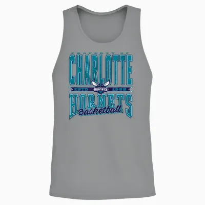 Nba Charlotte Hornets : Action Continue Unisex Tank Top - Sport Grey